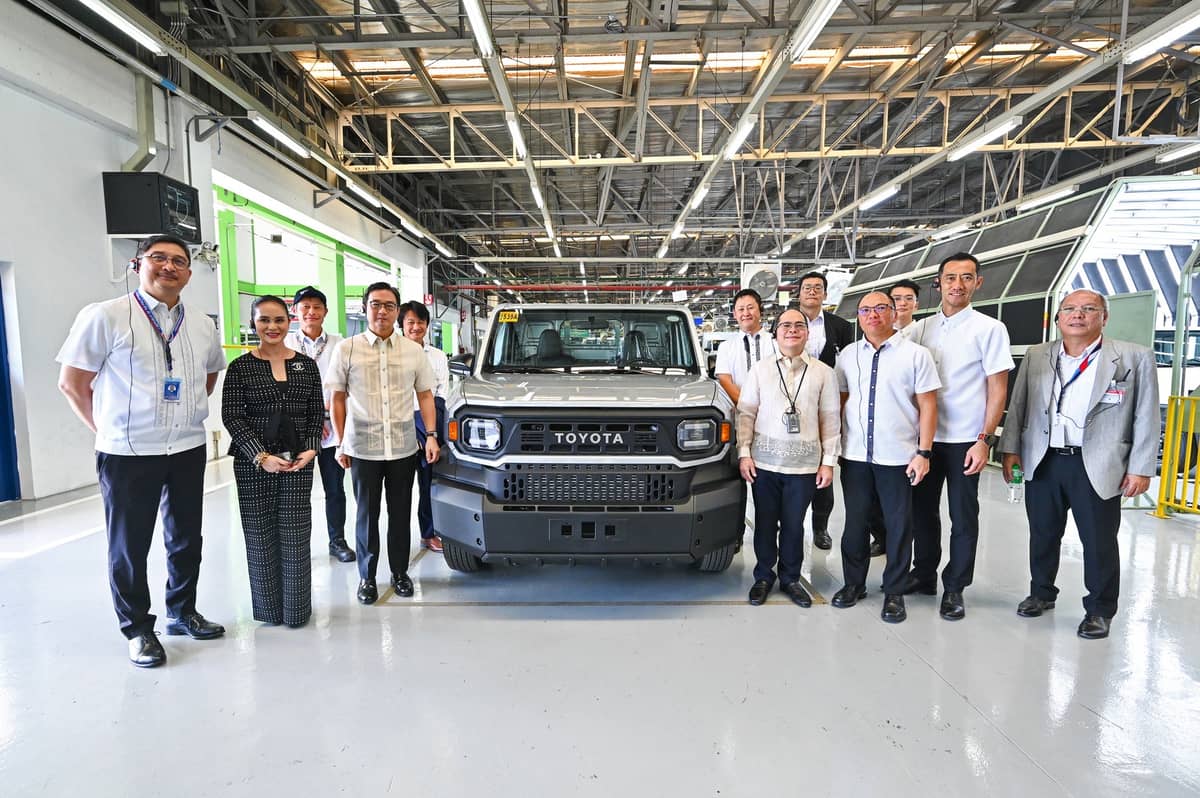 TOYOTA Motor Philippines president Masando Hashimoto (second to the right) leads other executives in the roll-off ceremony of the Next Generation Tamaraw last Thursday in Sta. Rosa, Laguna.