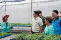 Laggard agri sector boosted President Ferdinand Marcos Jr. (center) disclosed government efforts to build seed production facilities based in communities and universities during the recent turnover of a Korean government program in Lucban Quezon.