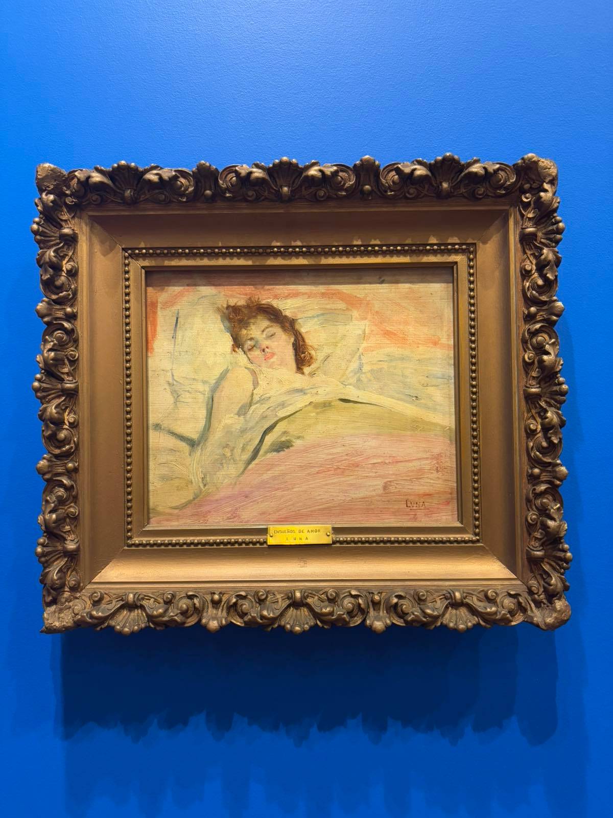 Ensueños de Amor by Juan Luna, undated, oil on wood.