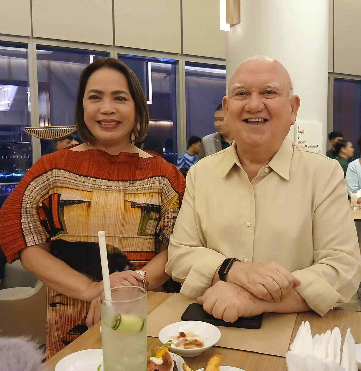 Edu Jarque of the De La Salle-College of Saint Benilde and Wally Baynes of Weaves of Asia.