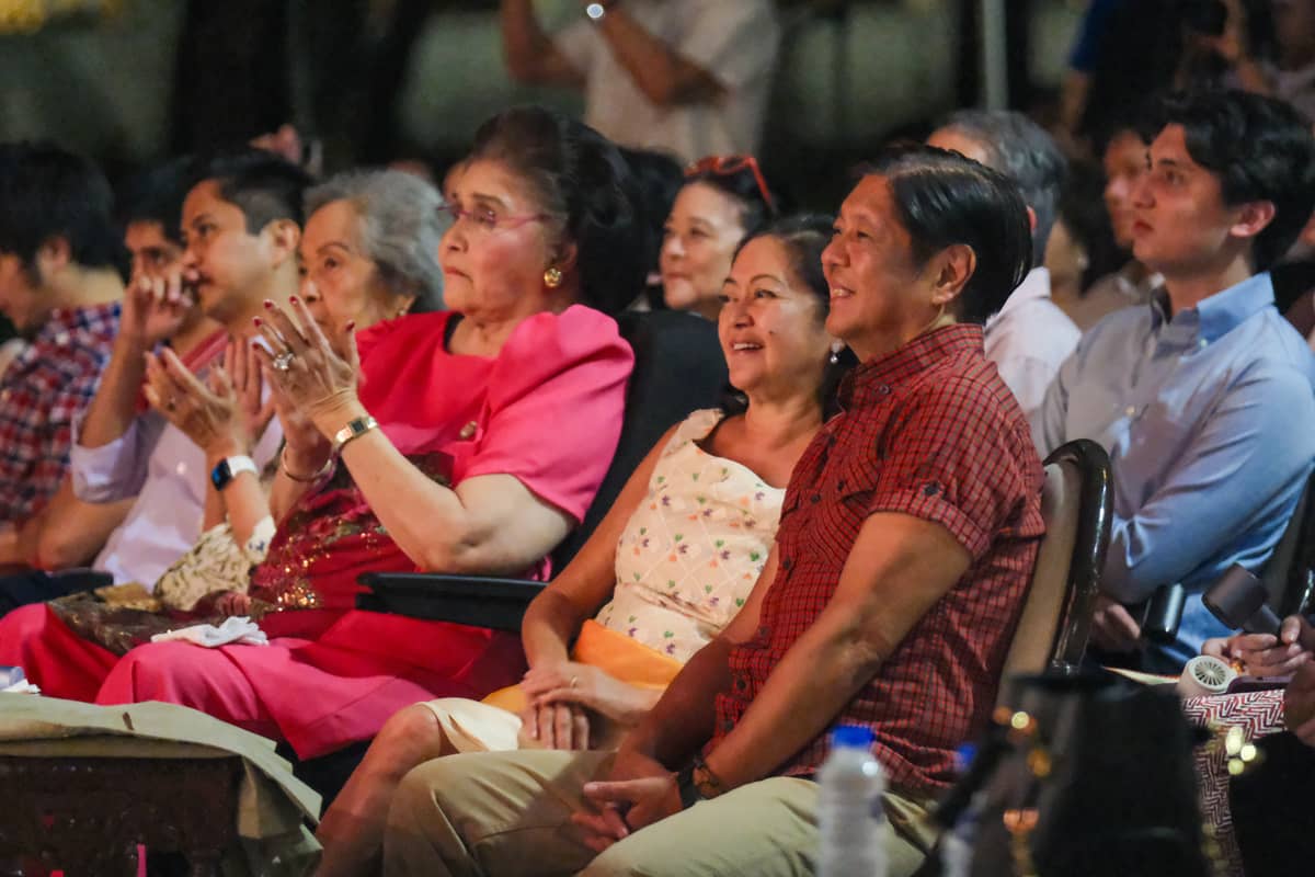 FORMER First Lady Imelda Marcos with President Bongbong Marcos and First Lady Liza Marcos.