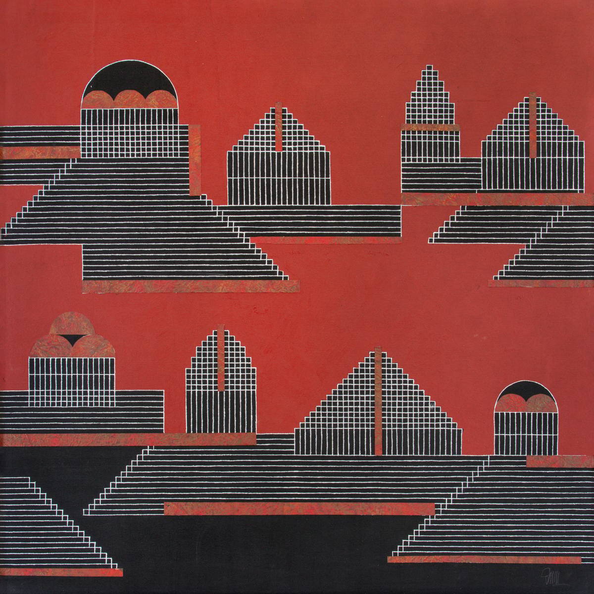 ‘Cities of the Past No. 1’ by Arturo Luz, 2010, estimated P1,800,000 to P2,200,000.
