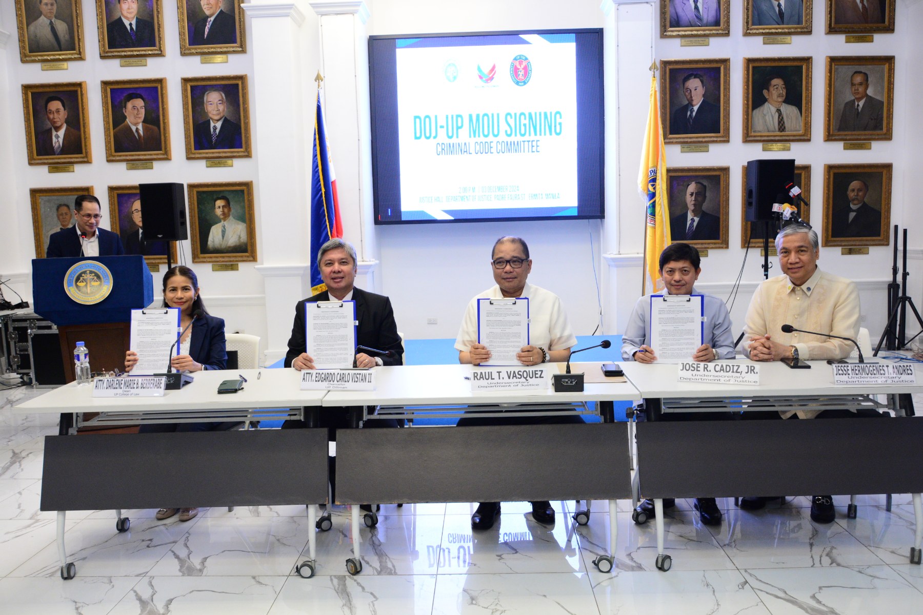 DoJ, UP ink agreement on revitalized Phl Criminal Code 