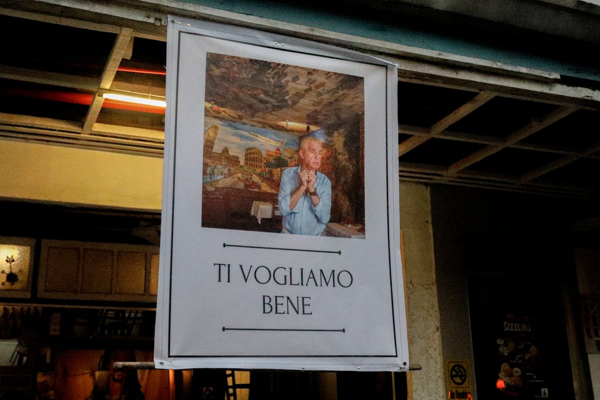 Roberto Bellini passed away at 84. He was a photographer before opening his restaurant Bellini's in Cubao.