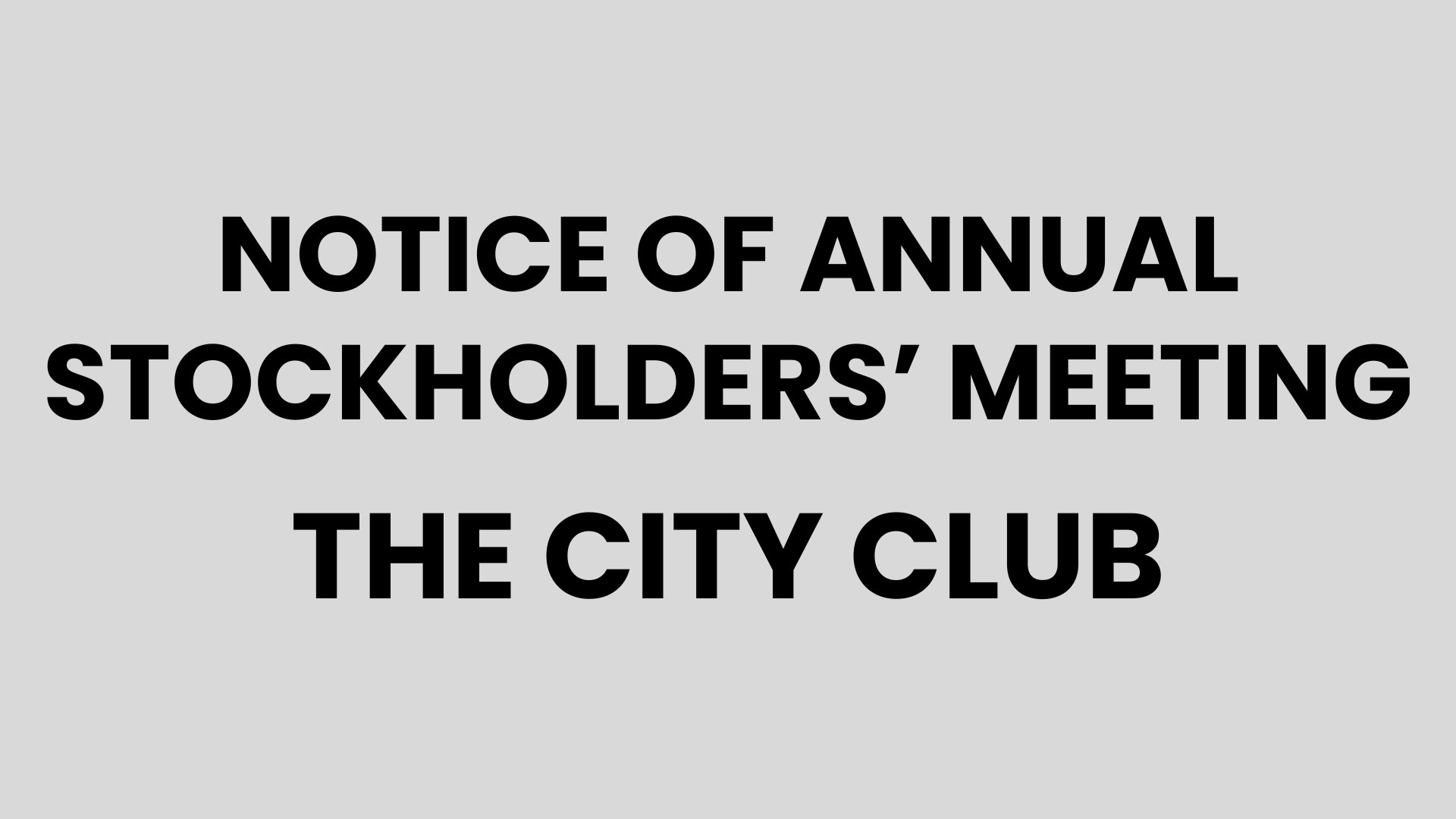 The City Club