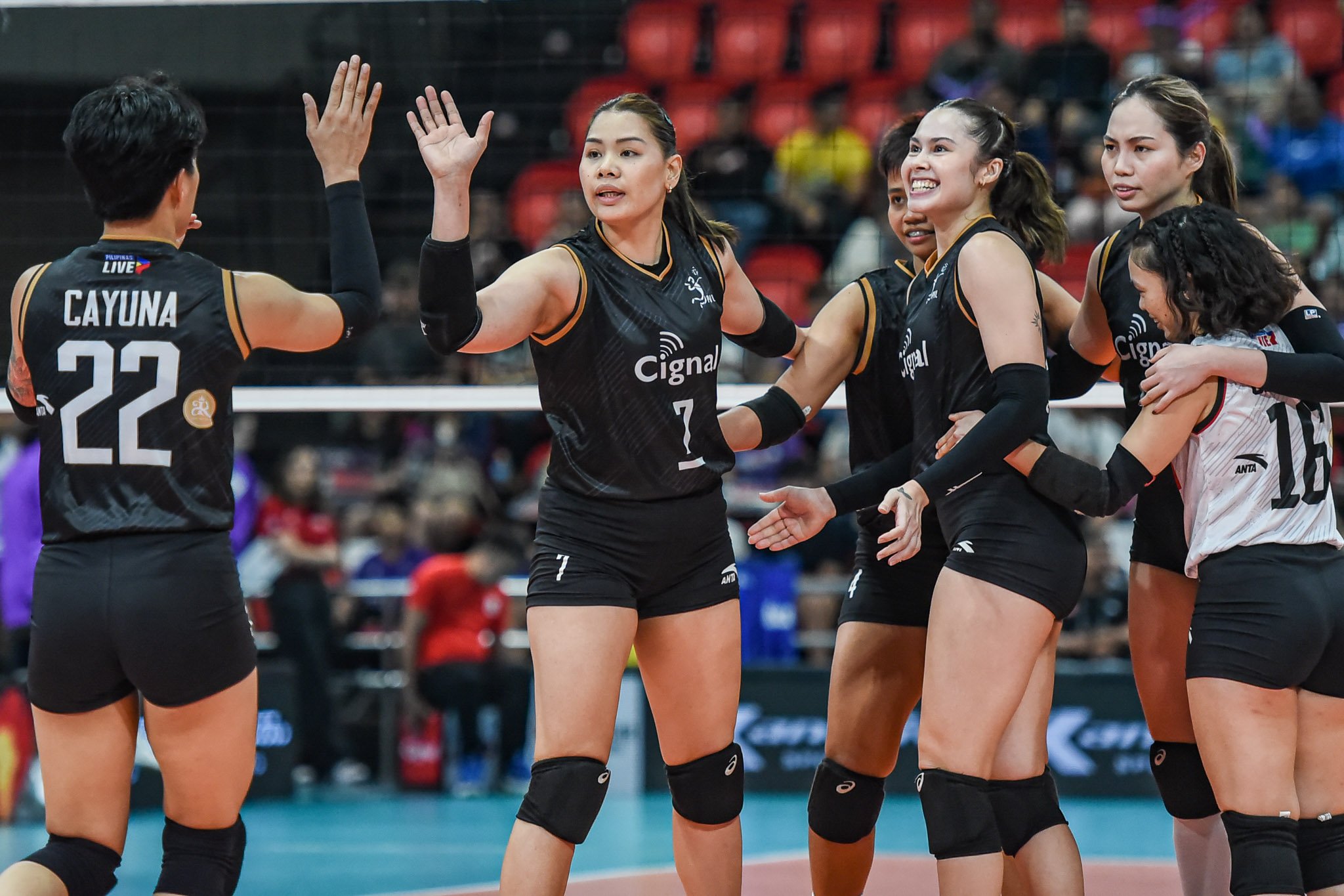 Cignal tries to connect a fourth straight win for the solo lead against Nxled as the PVL All-Filipino Conference makes a stop in Cebu.