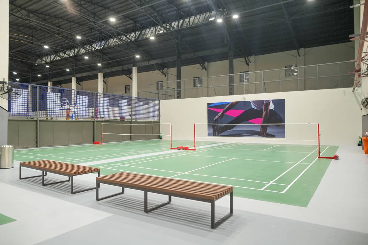 Badminton court.
