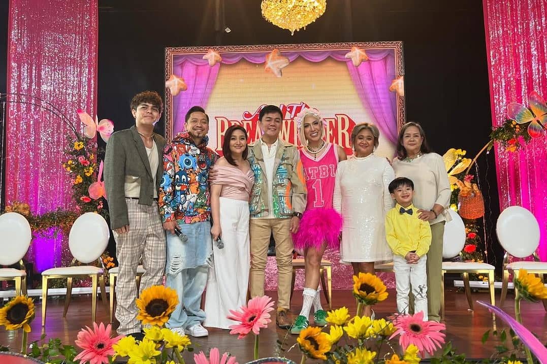 The cast of 'And The Breadwinner Is' at a media conference held last week.