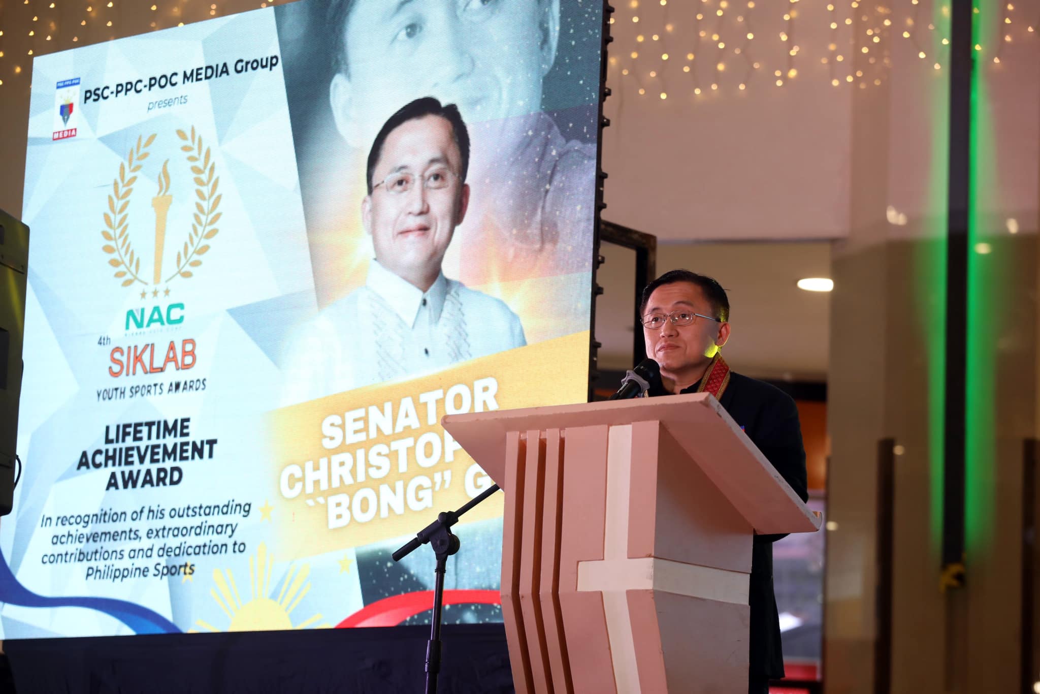 Bong Go honored with Lifetime Achievement Award at Siklab Youth Sports Awards