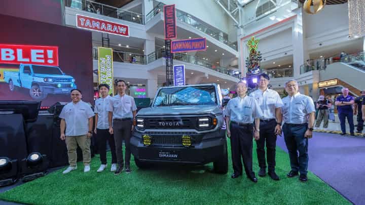 (L-R) Toyota Motor Philippines (TMP) First Vice President for Vehicle Sales Operations Danny Cruz, TMP Senior Vice President Masahiro Haoka, TMP President Masando Hashimoto, TMP Vice Chairman Dr. David Go, Toyota Motor Asia Regional Executive Chief Engineer Jurachart Jongusuk, and TMP Executive Vice President Jing Atienza