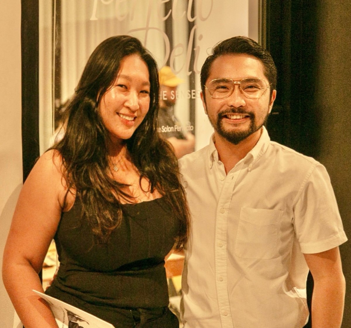 TikTok Phl head of communications Bea Bautista with Augusto Castro.