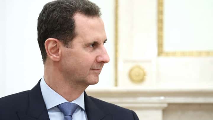 In this pool photograph distributed by the Russian state agency Sputnik on 25 July, 2024, Syria's President Bashar al-Assad meets with Russian president at the Kremlin in Moscow on 24 July, 2024.