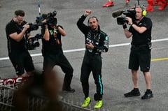 Hamilton ends Mercedes era with cheers, tears, and a rousing drive