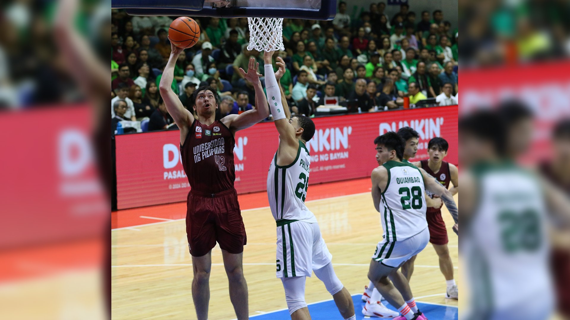 Maroons zap DLSU, 73-65, take Game 1