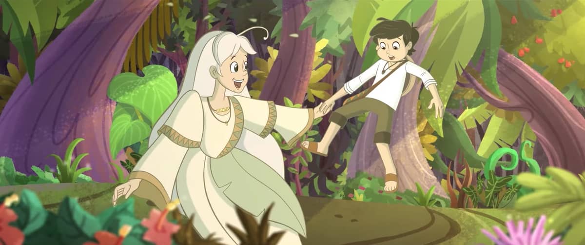 In the short film, the main character encounters engkantos.