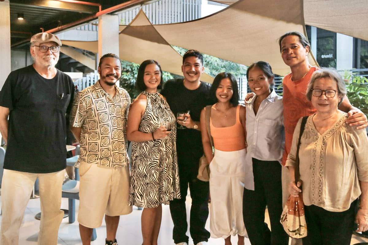 Pottery artists in full force for the opening night: Jon Pettyjohn, Paulo Lozano, Aussy Perfecto, Jose Solon Perfecto, Patch Silva, Mikee Naval, Pablo Capati III and Tessy Pettyjohn.