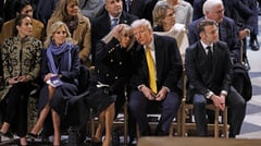 French first lady helps keep Trump, Bidens apart at Notre Dame