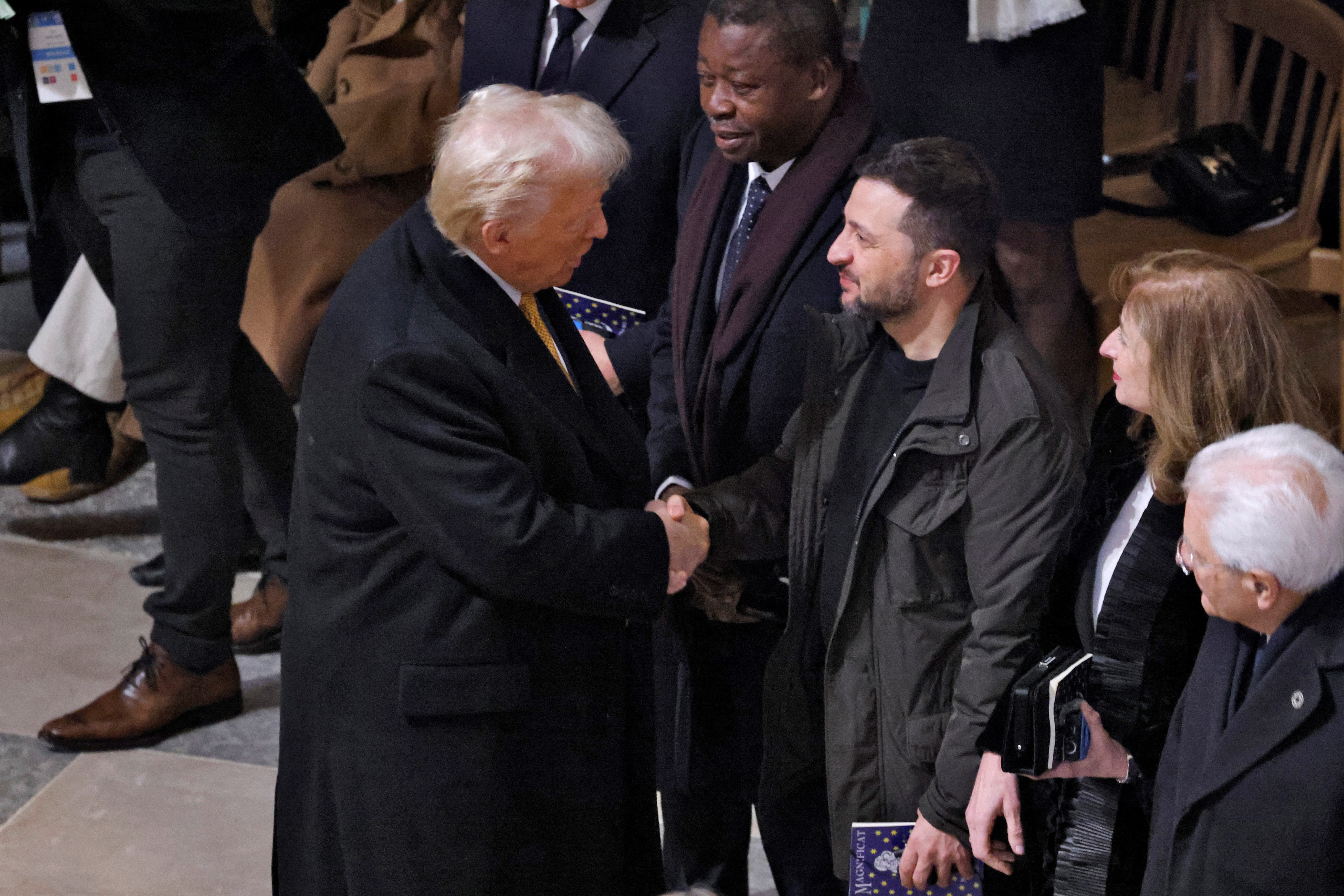 Zelensky insists on a 'just peace' at Trump Paris meeting