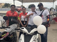 Cebuano habal-habal driver wins motorcycle donated by Manong Chavit