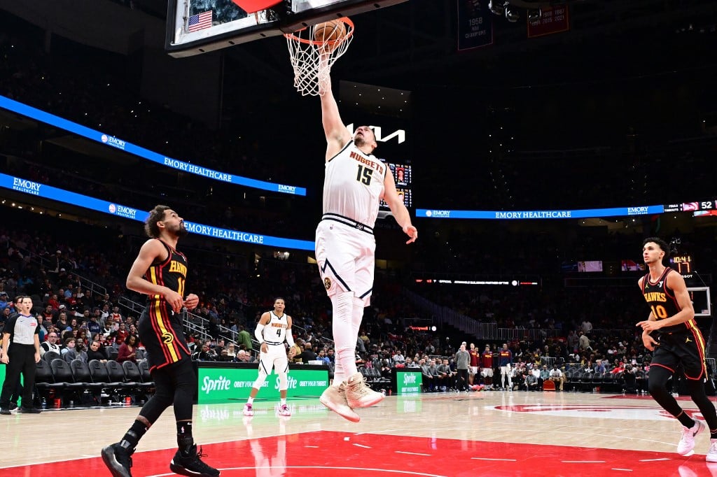 Jokic erupts again as Denver rout Hawks, Heat stun Cavs