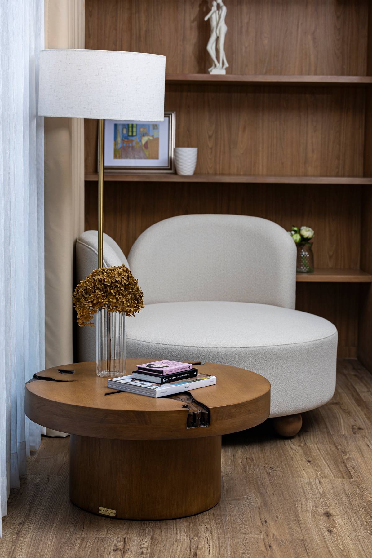 Linen beige chair
