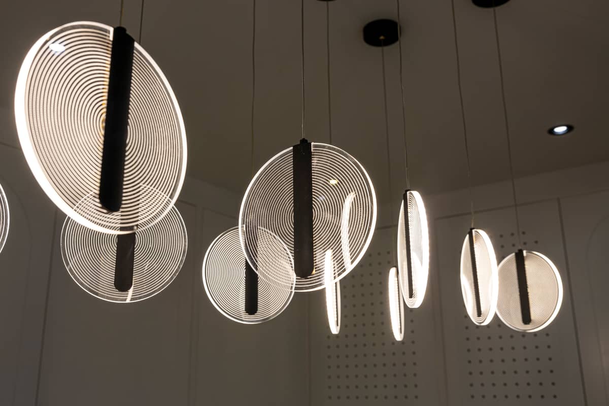 Modern chandelier.