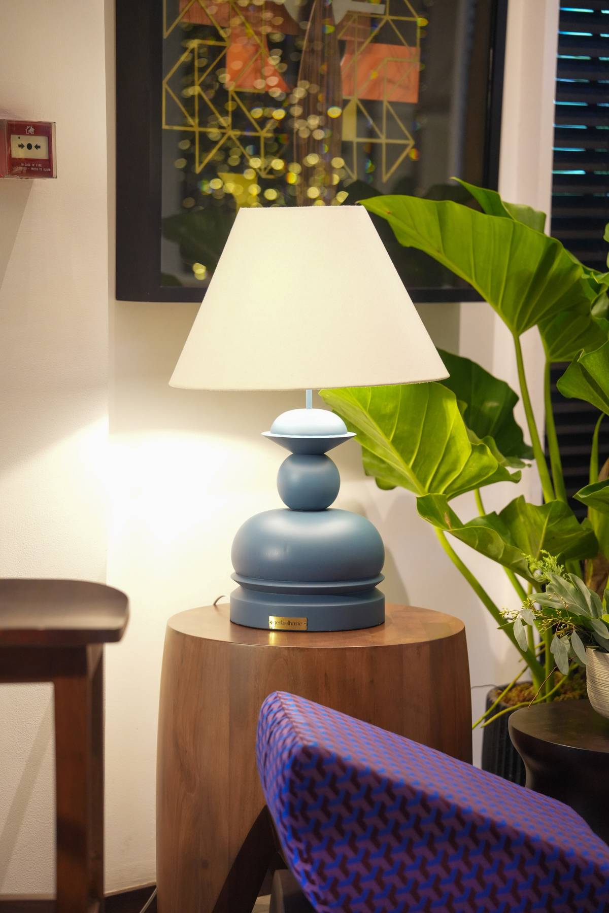 Ceramic desk lamp.