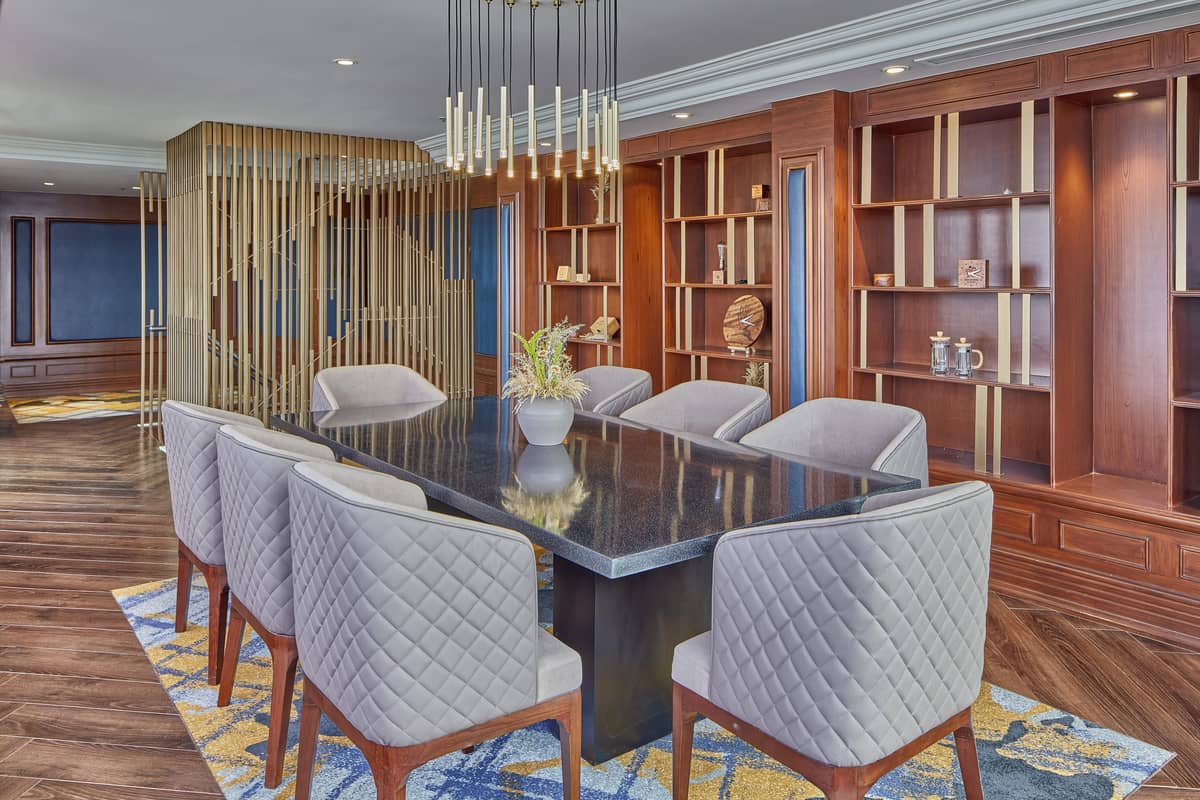 The Summit Lounge is located on the top floor of the hotel.