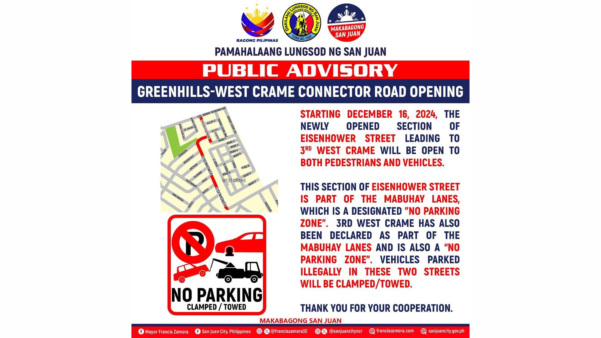 Greenhills-West Crame Connector Road opened