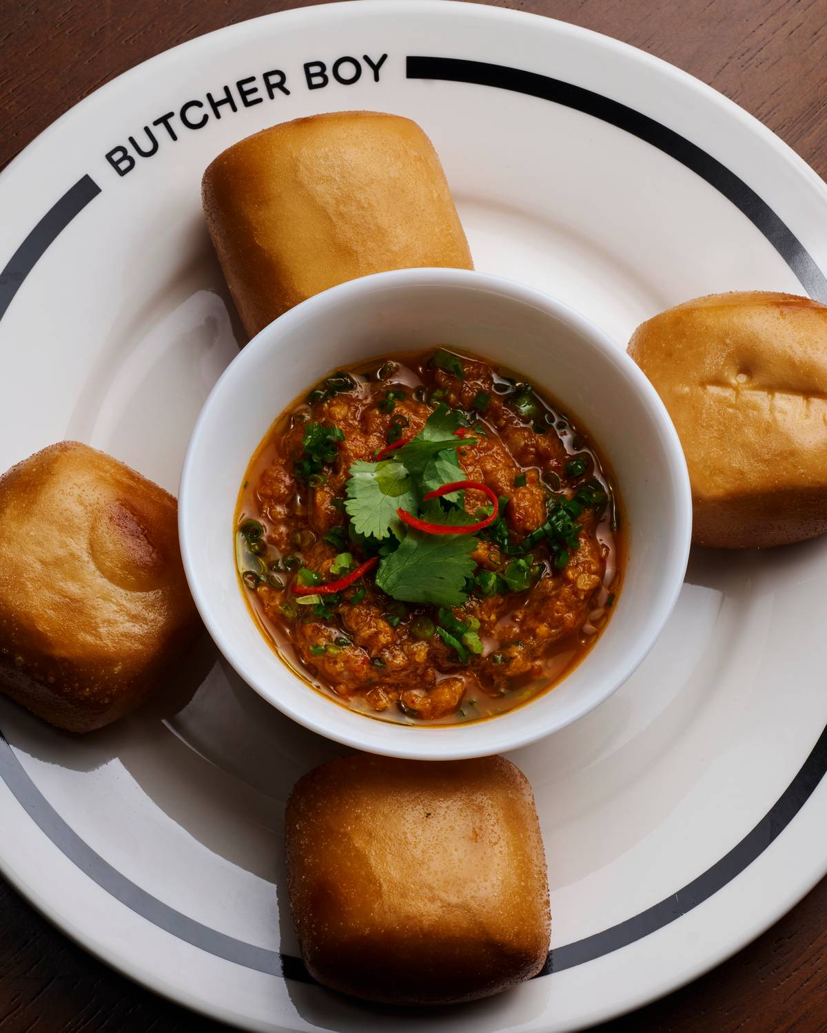 Fried Buns and Chili Crab sauce.