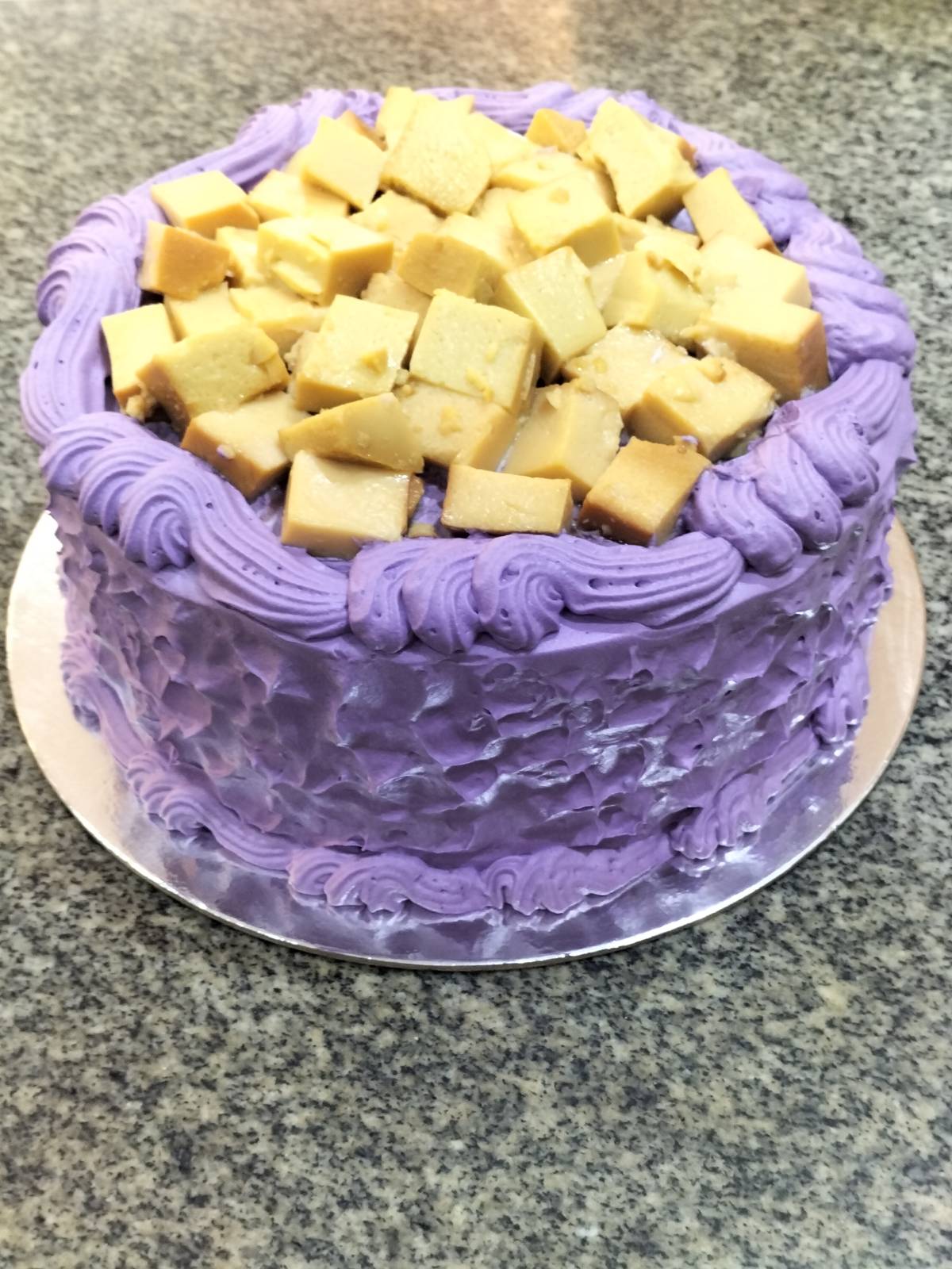 Le Delicieux’s Ube Leche Flan Cake.