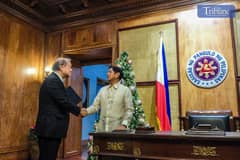 Marcos meets Japan's National Security Adviser Akiba Takeo in courtesy call