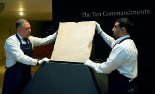 Stone tablet engraved with Ten Commandments sells for $5M