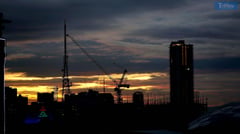 Colorful sunset over Quezon City 