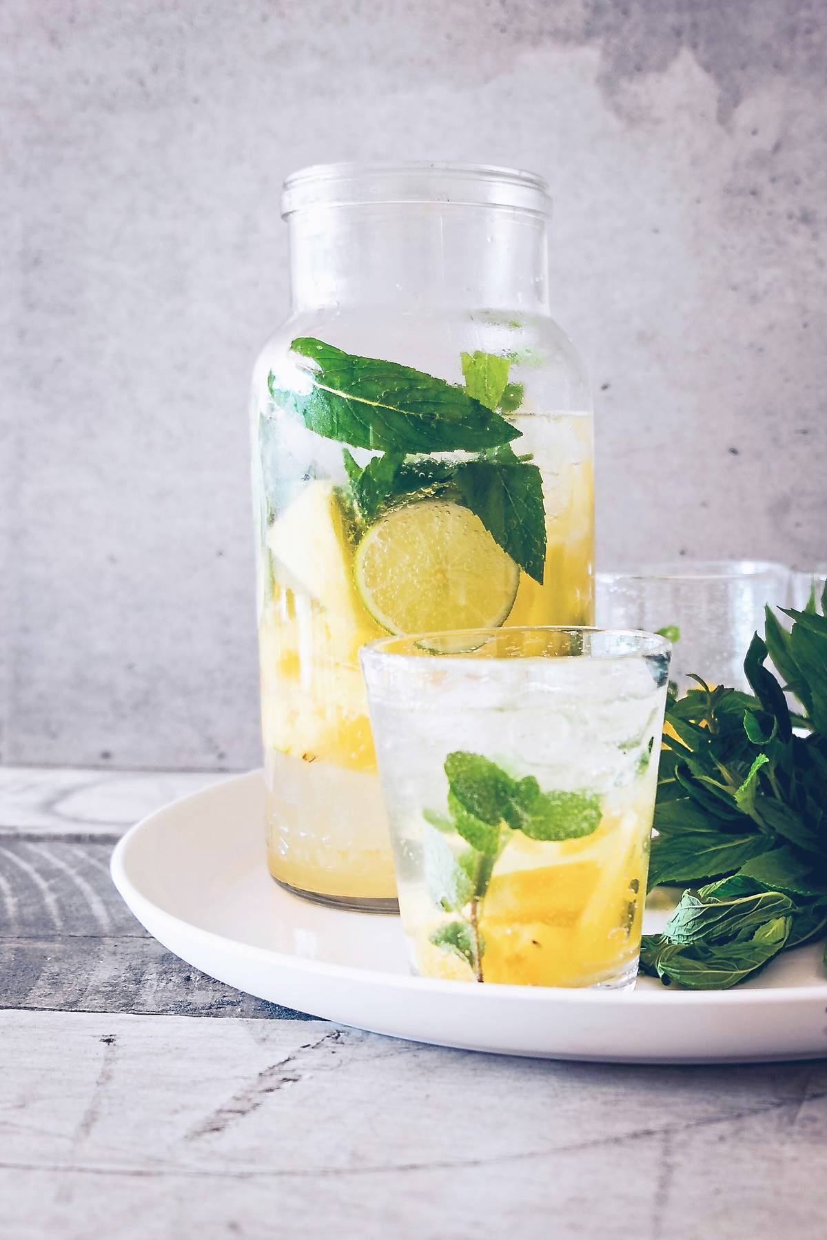 Drink water as your primary beverage to stay hydrated.