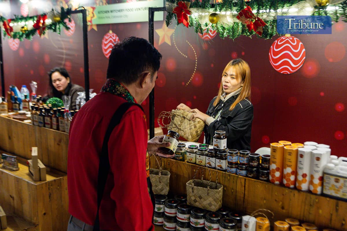 Department of Trade and Industry (DTI) Secretary Cristina Roque leads the launch of the third and final installment of DTI's Christmas Village Fair at Ayala Malls Manila Bay on Friday, 20 December 2024.