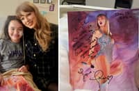 POP star Taylor Swift with Baylee at the Children’s Mercy Hospital in Kansas City & SIGNED ‘Eras Tour’ book.