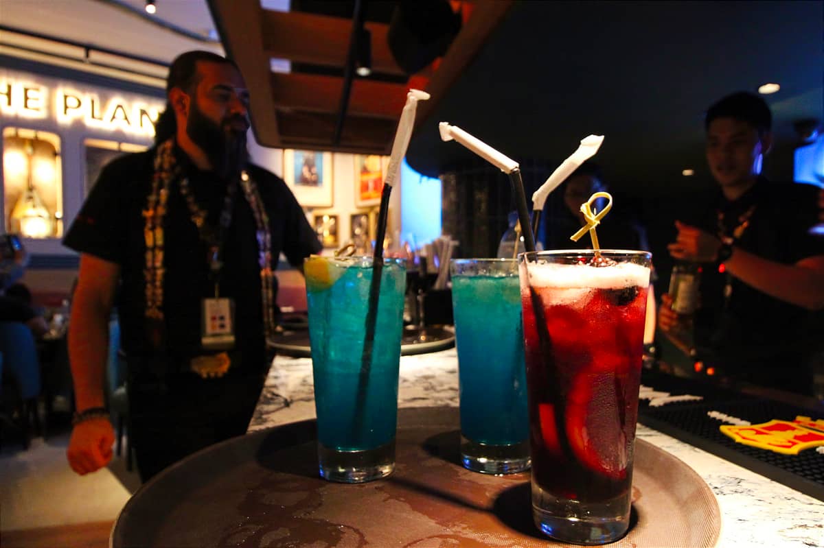 Hard Rock Café drinks.