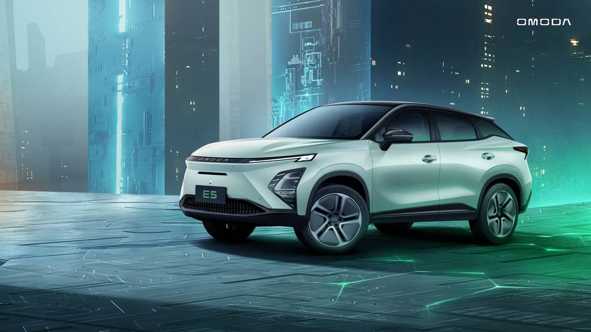 The OMODA E5, an all-electric vehicle, redefines style and performance in modern driving.