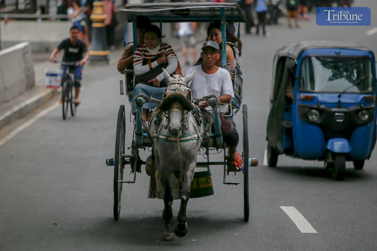 A horse-drawn carriage carries tourists through Manila’s heritage sites on 21 December 2024, a reminder of the city’s colonial past and still a popular attraction today.