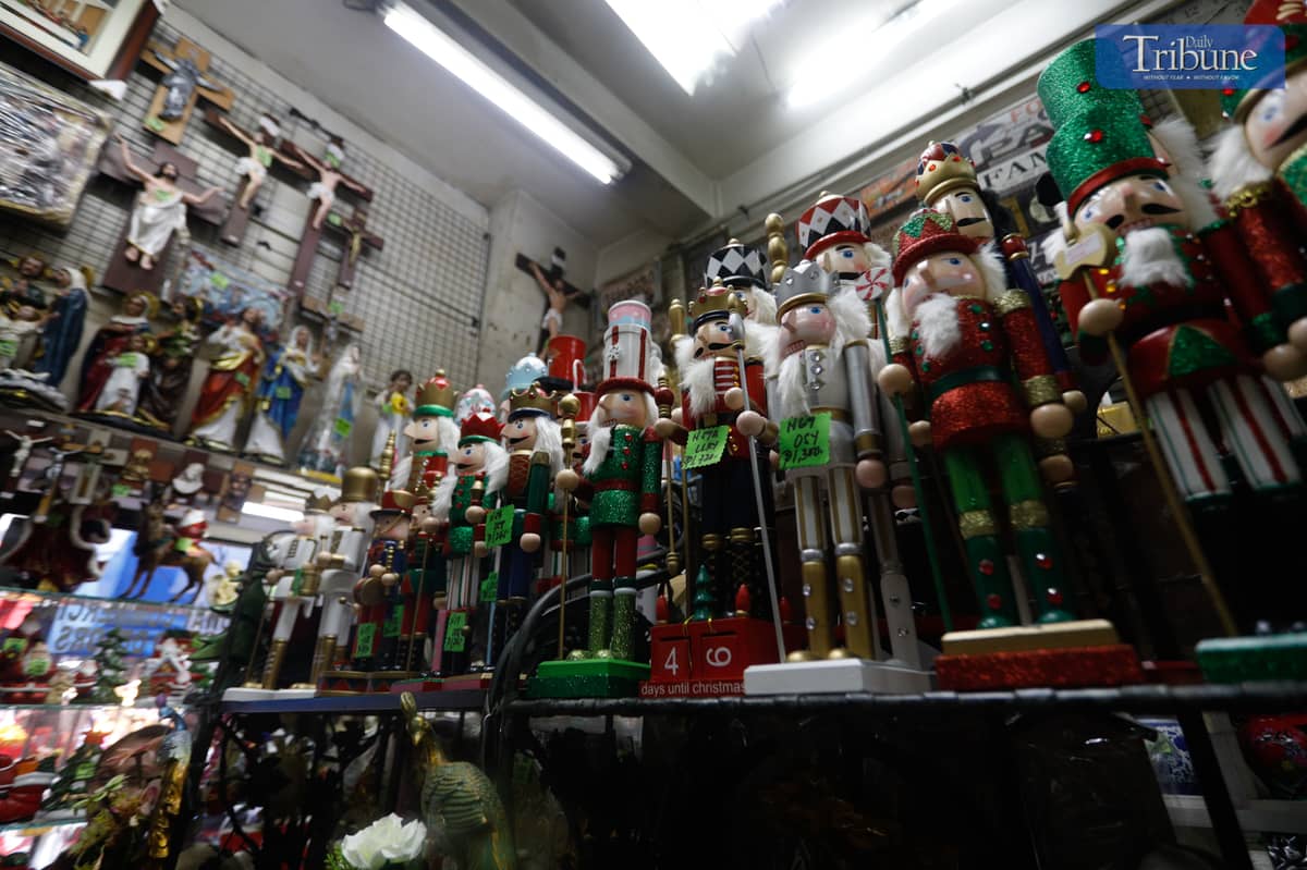 Selling artistically crafted wooden nutcrackers and Santa Clause merchandise.