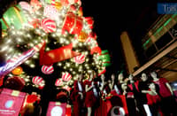 Araneta City lights their iconic giant Christmas tree as part of their Christmas tradition on Thursday night, 14 November 2024.