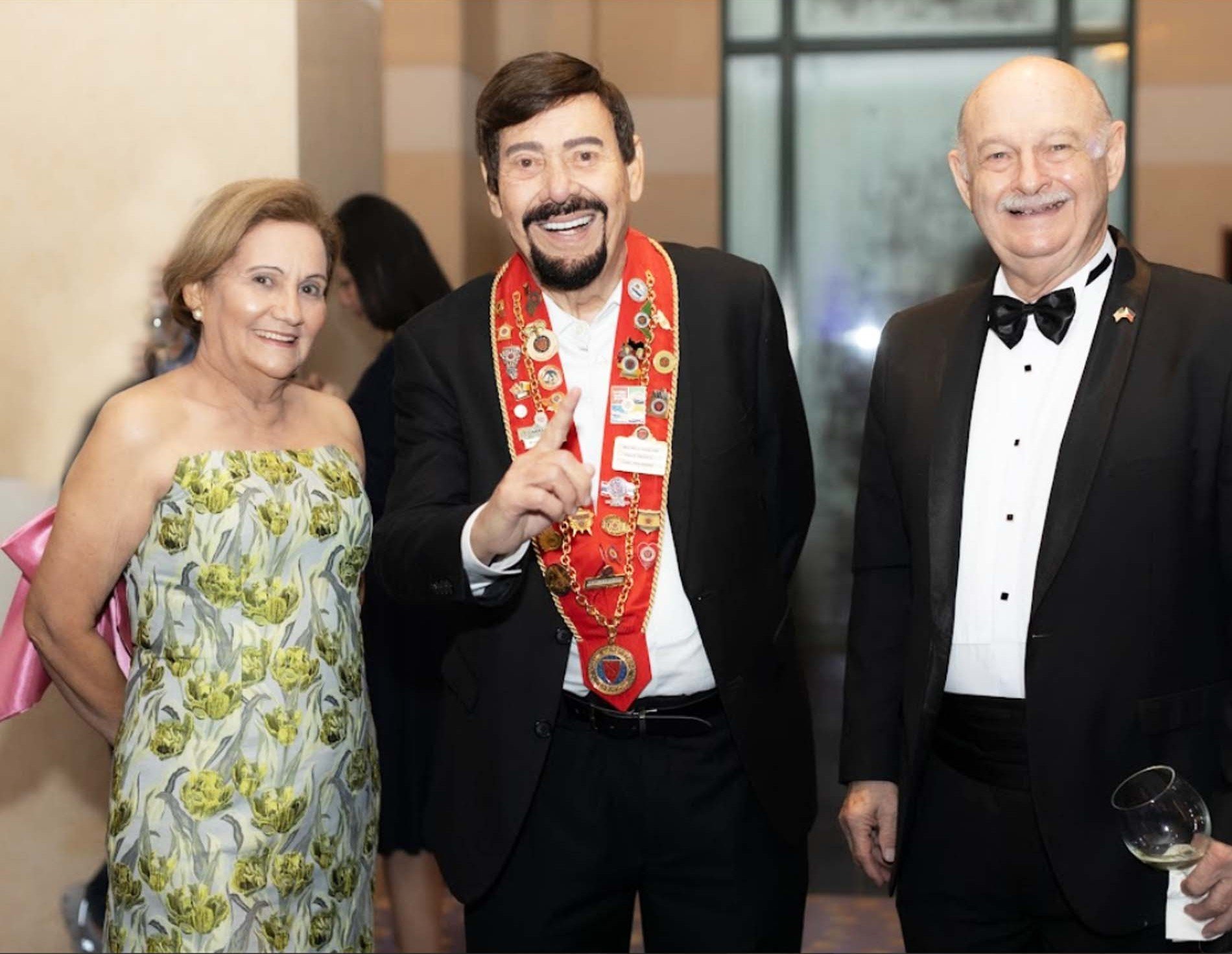 Michel Lhuillier, Bailli Delegue Philppines with Honey Loop, Vice Charge de Presse and Consul Glenn Loop.