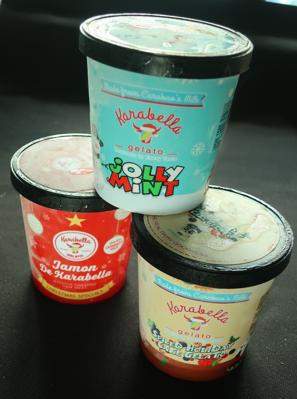 Karabella’s Christmas 
ice cream flavors.