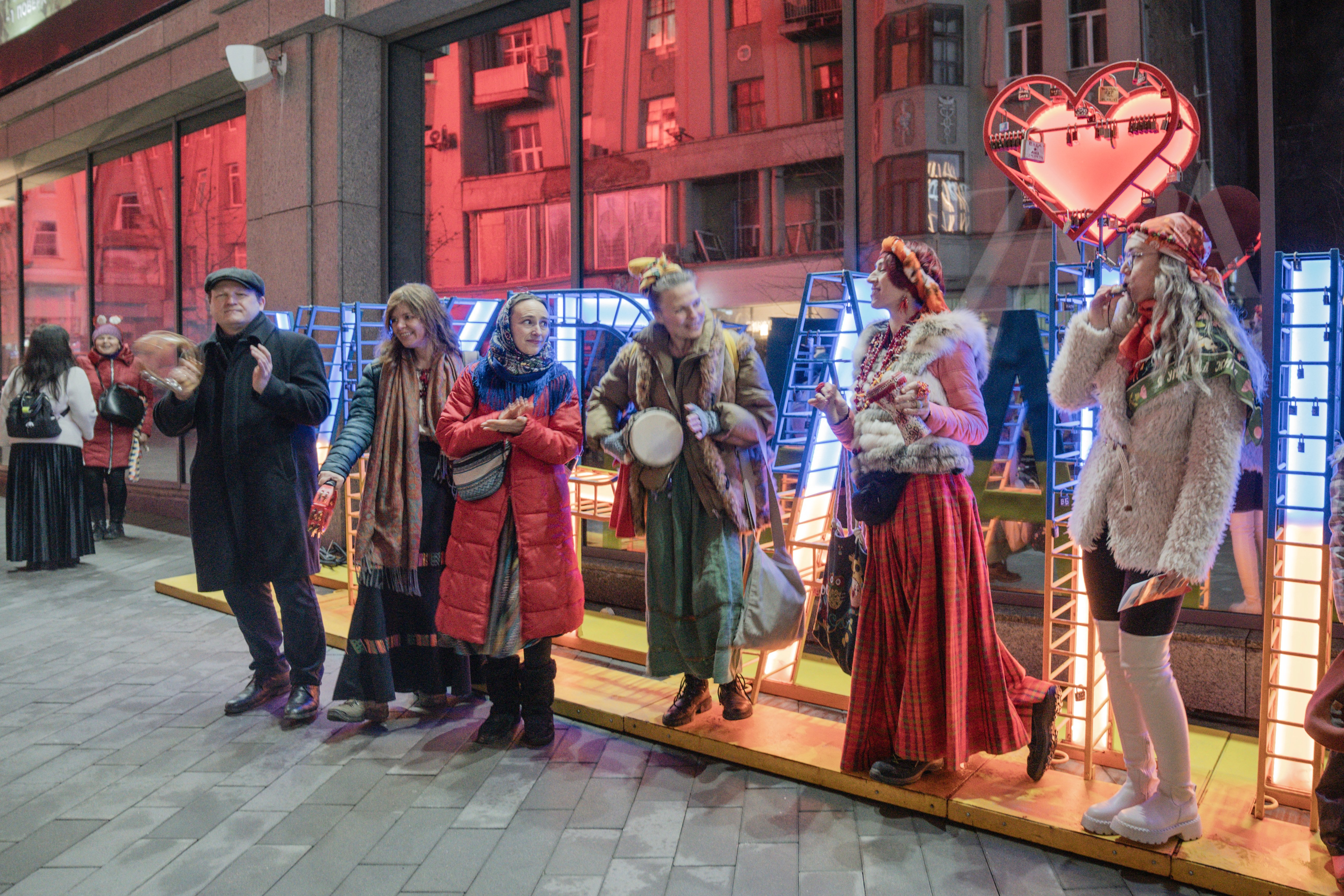 UKRAINIANS hold a traditional Christmas performance to raise funds for the Ukrainian army in central Kharkiv, Ukraine on 24 December 2024.