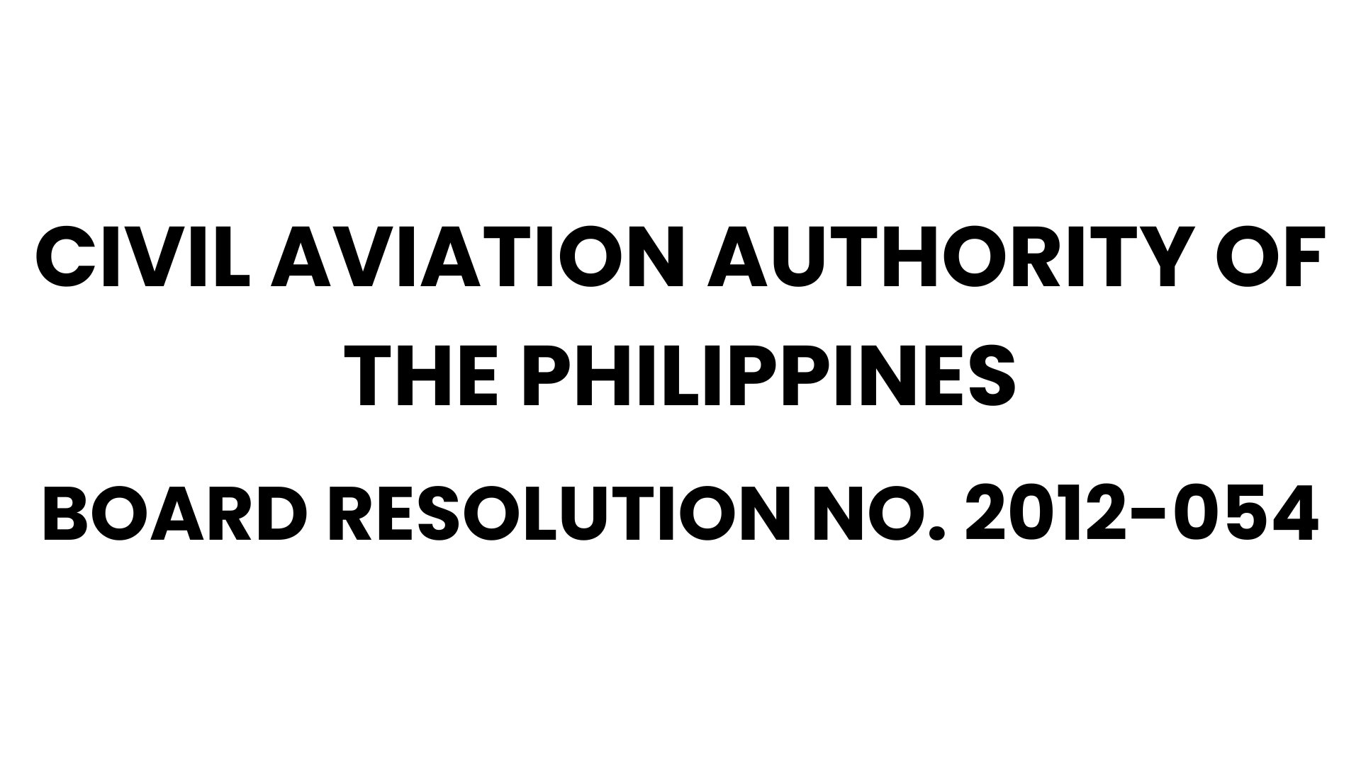 Civil Aviation Authority of the Philippines (CAAP)