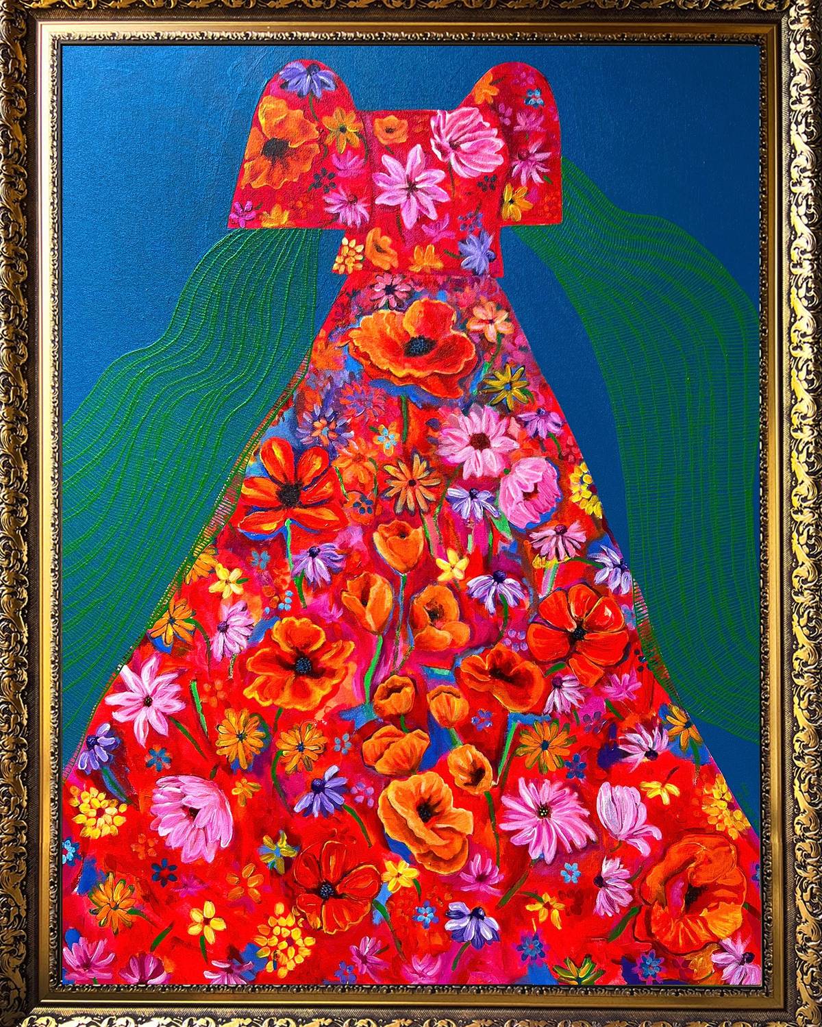 ‘BISTI ni Rosa’ (acrylic on canvas, 3 by 4 feet, 2024).