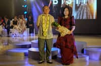 Fashion designer Philip Rodriguez and visual artist Jane Ebarle.