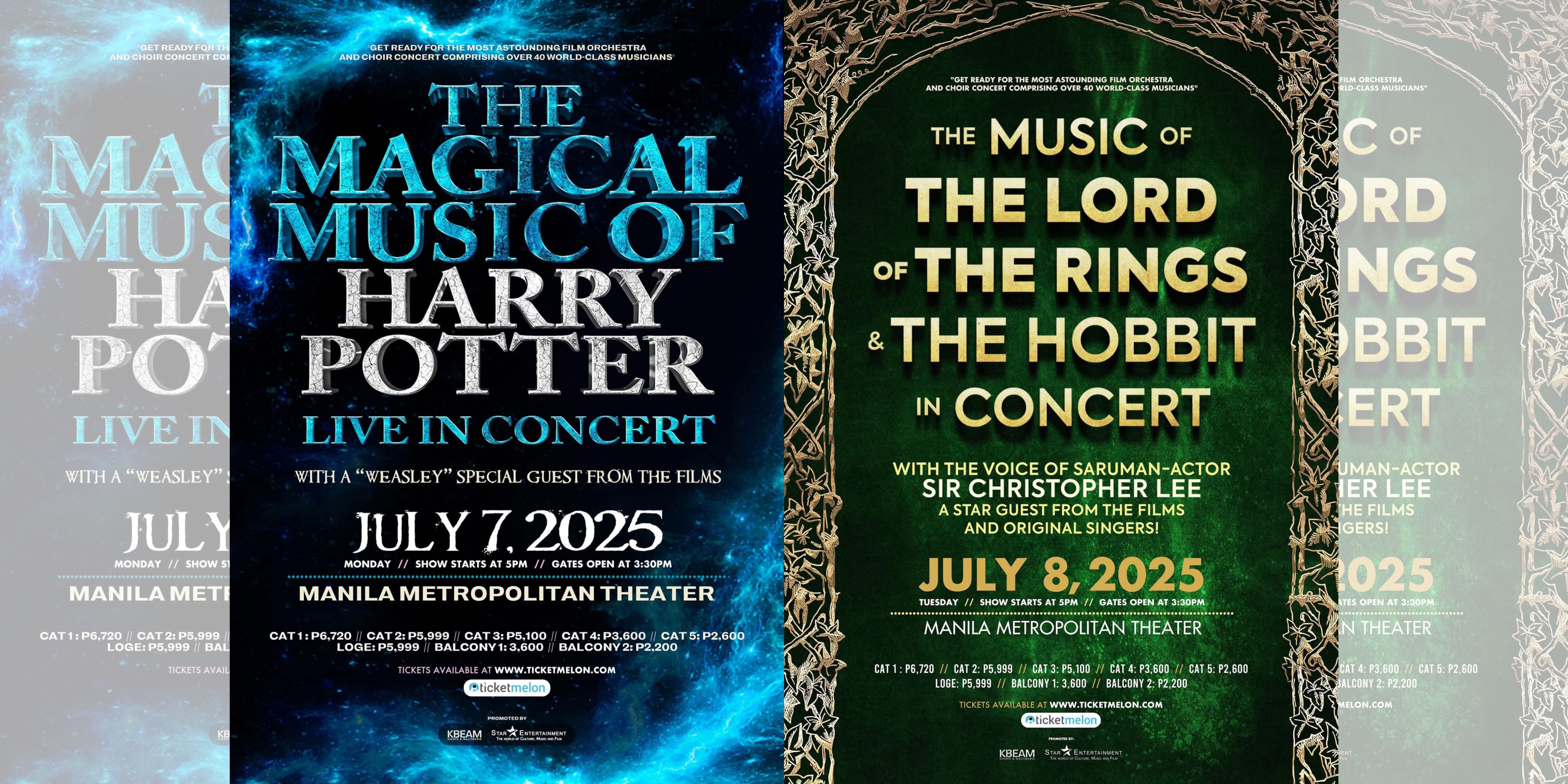 Harry Potter and The Lord of the Rings: Magical concerts coming to Mnl in 2025