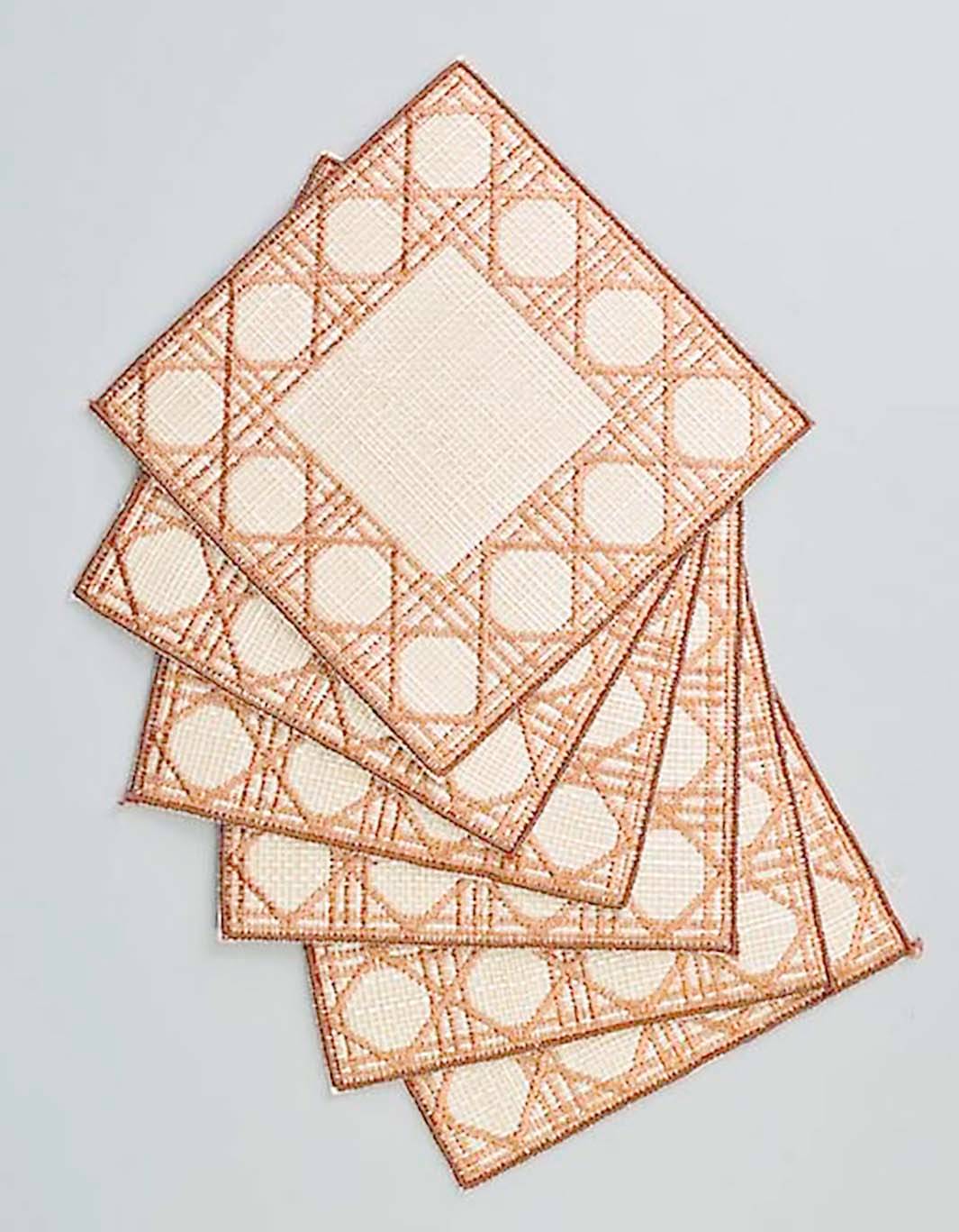 Sinamay Coasters with Embroidered Solihiya